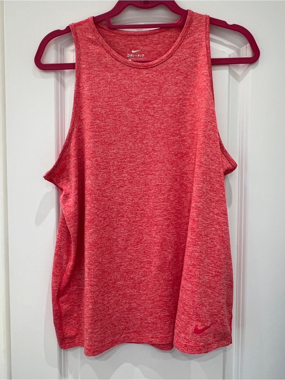 Nike Women's Heather Red Dri-FIT Sleeveless Tank — Great for Workouts and Fun!